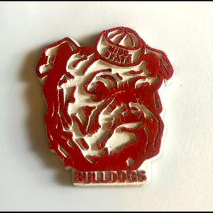 Ole Miss Red Bulldog Vtg Rubber Magnet